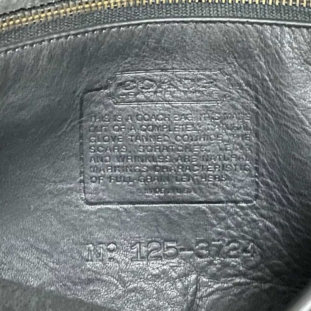 Vintage Coach City Bag Black Leather Crossbody Me… - image 12