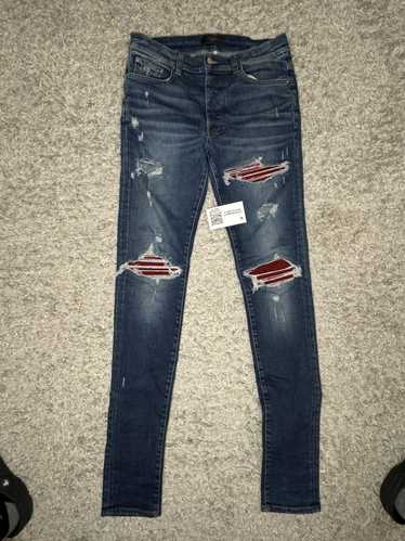 Amiri Medium Wash Red Patch MX1 Jeans