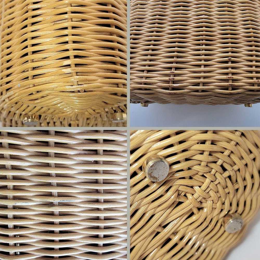 【Salvatore Ferragamo】Raffia Basket Bag Gancini Vi… - image 7