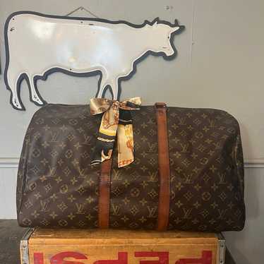 Louis Vuitton Keepall 50 with twilly