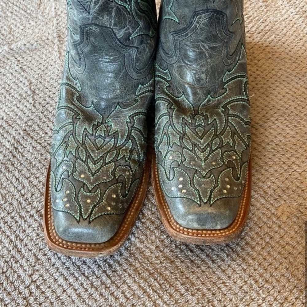 Boots Beautiful turquoise and gray corral vintage - image 3