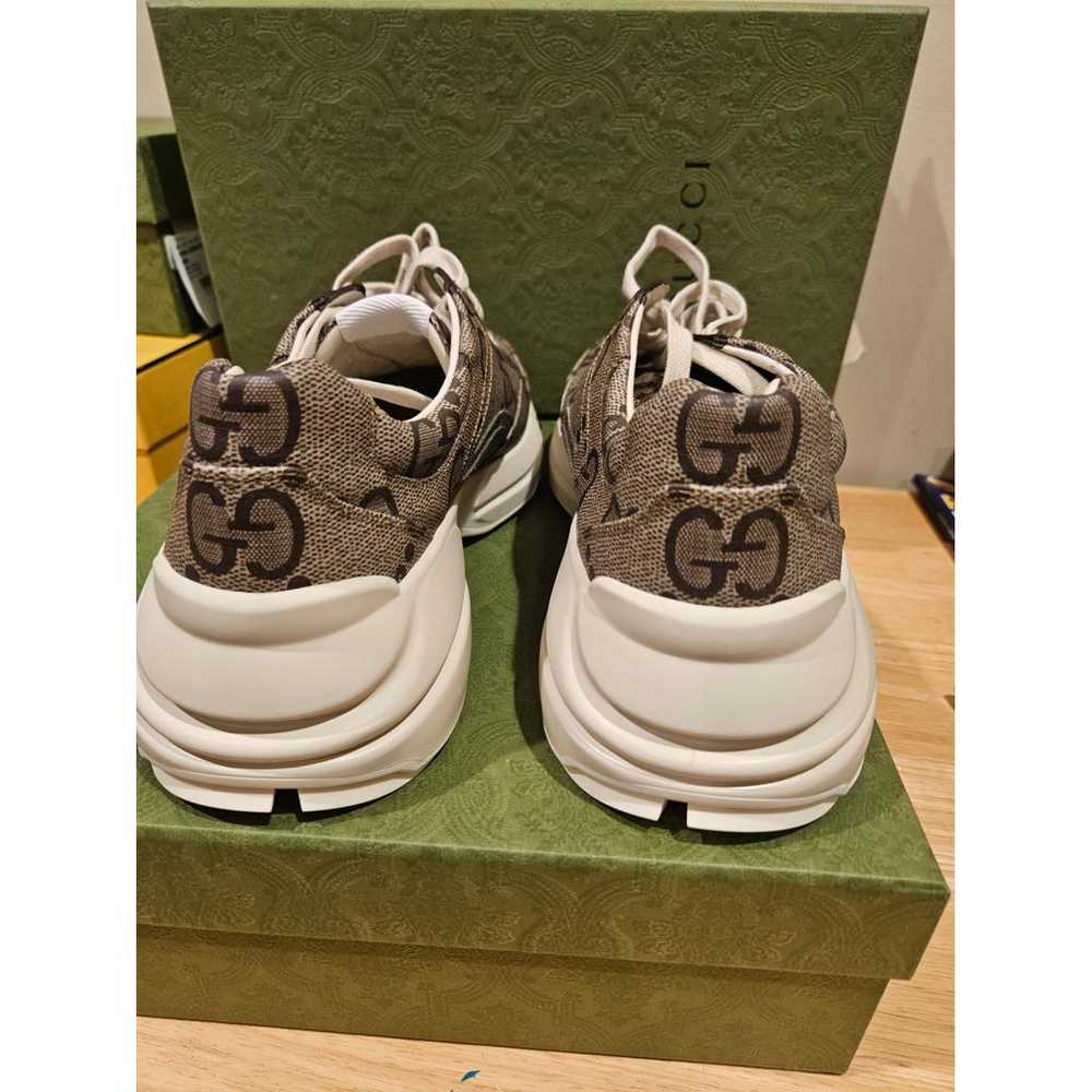 Gucci Rhyton leather trainers - image 4