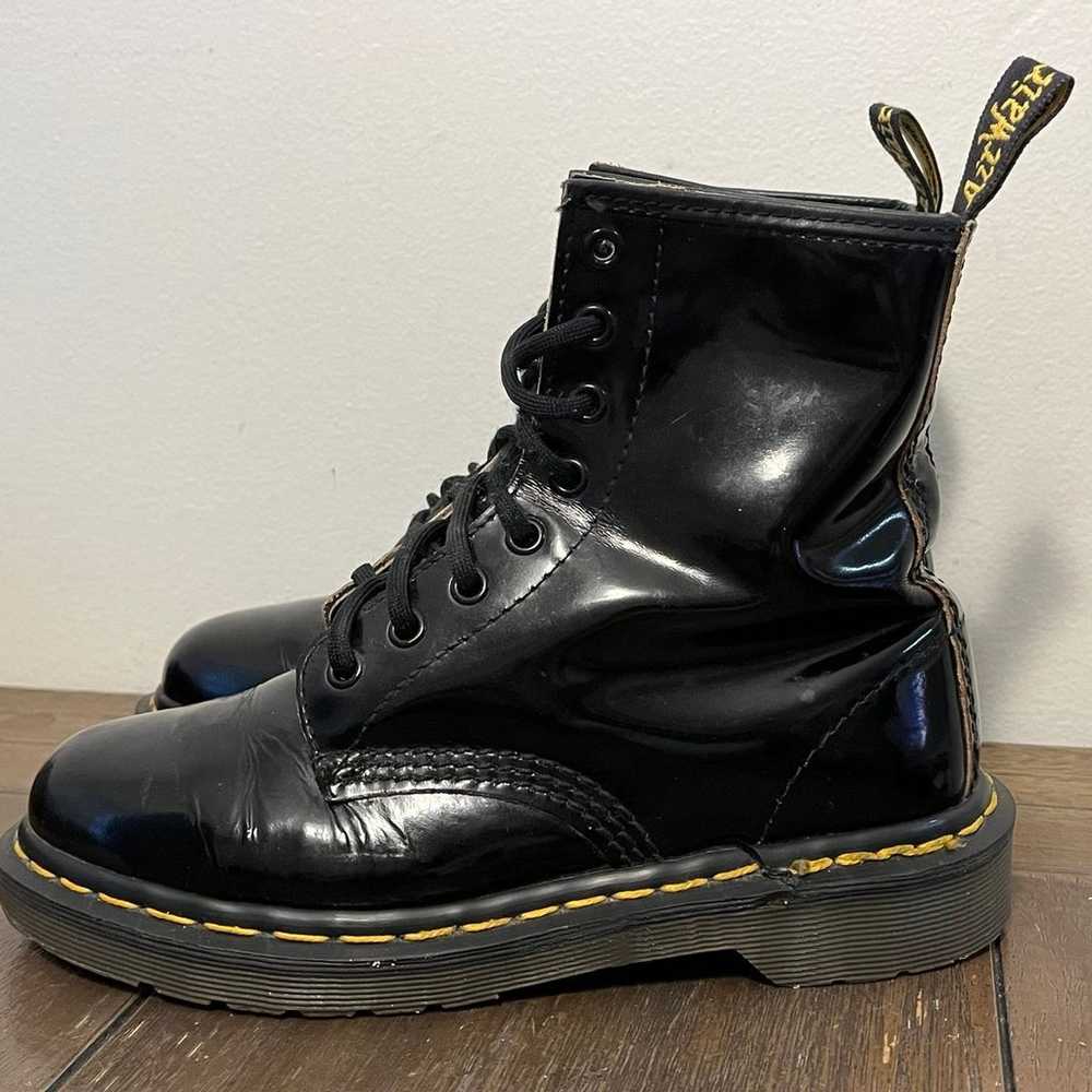 Vintage Dr. Martens 1460 Patent Leather Boots Wom… - image 1