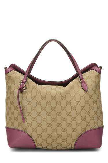 Purple Original GG Canvas Bree Top Handle Bag