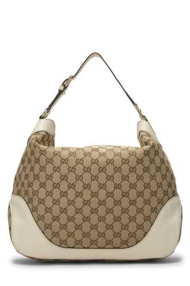 White GG Canvas Charlotte Hobo