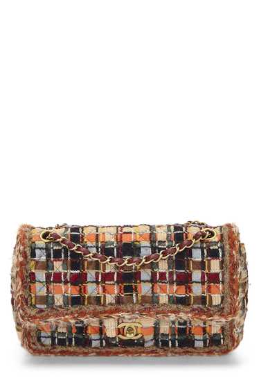 Multicolor & Metallic Tweed Half Flap Medium