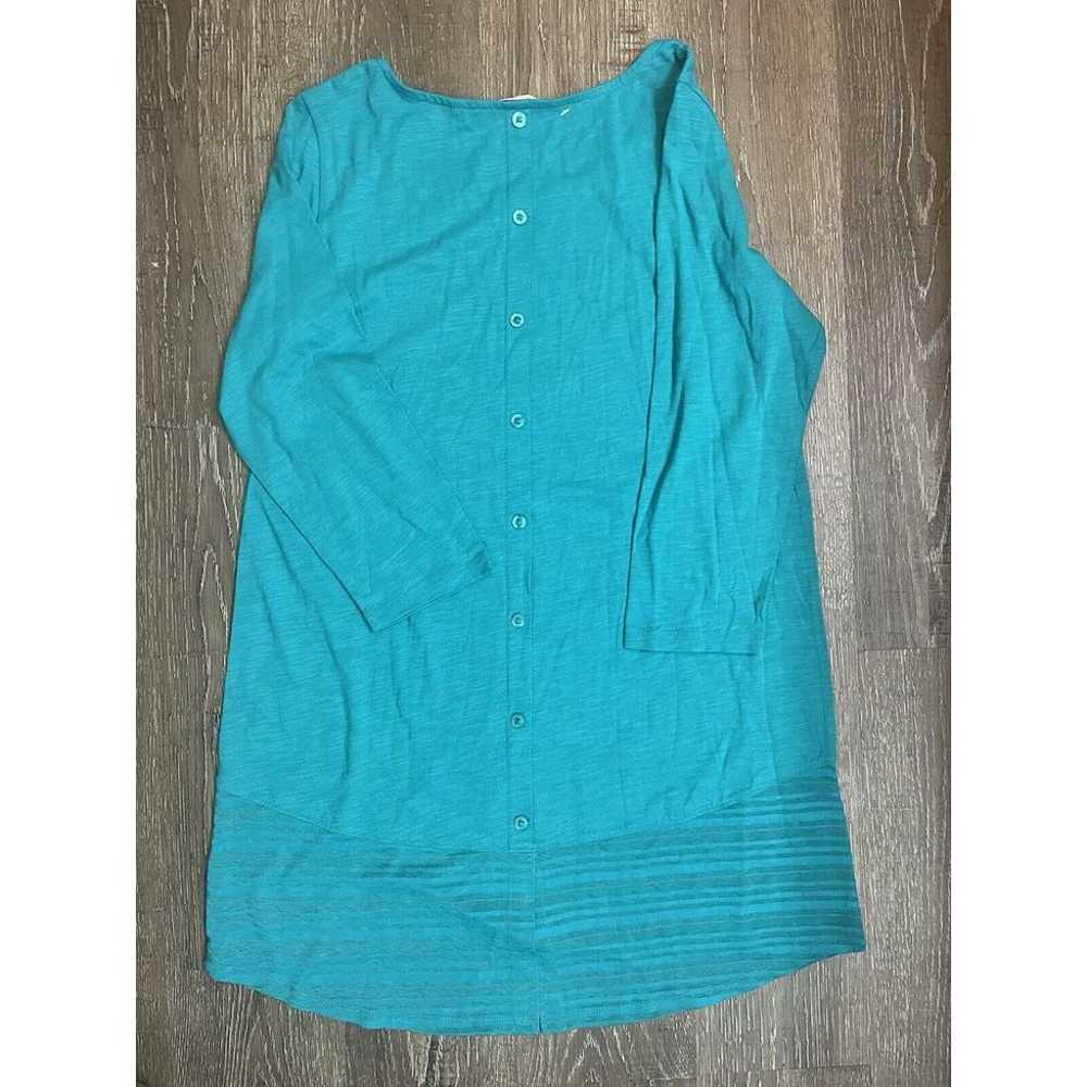 Women's Soft Surroundings Turquoise Tunic - Size … - image 4