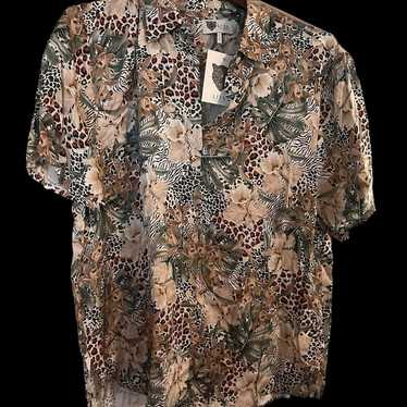 NWOT Lita By Ciara Womens Floral Cheetah Print Sh… - image 1