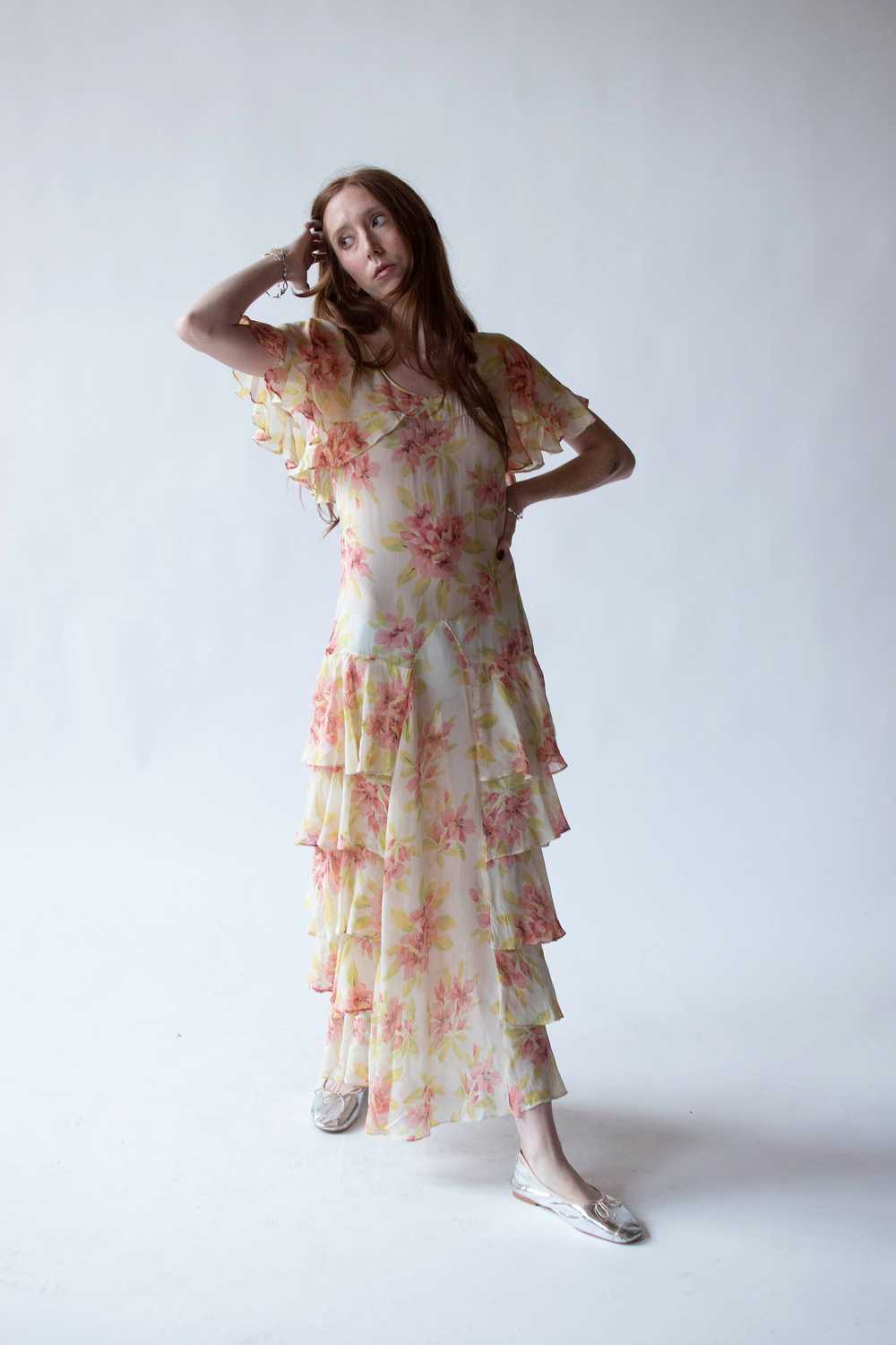 1930s Floral Print Dress - image 3