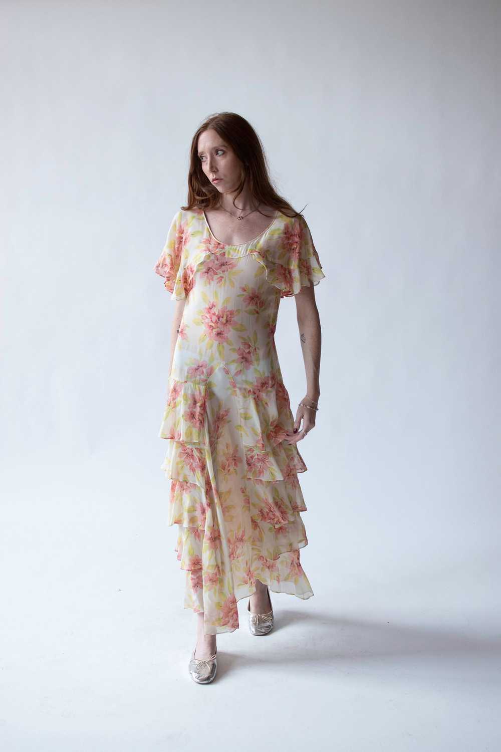 1930s Floral Print Dress - image 4