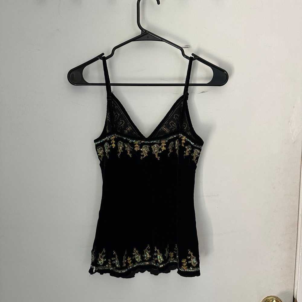 vintage sequin detailed tank top - image 2