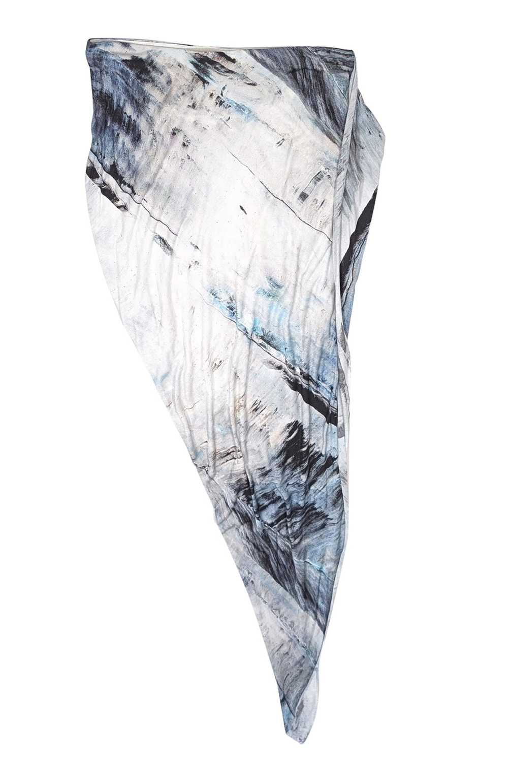 Helmut Lang - Blue & Grey Tie-Dye Print Asymmetri… - image 2