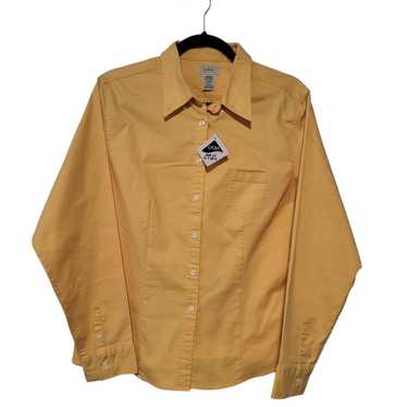 Vintage L.L.Bean Women's Chamois Shirt Yellow Tan… - image 1