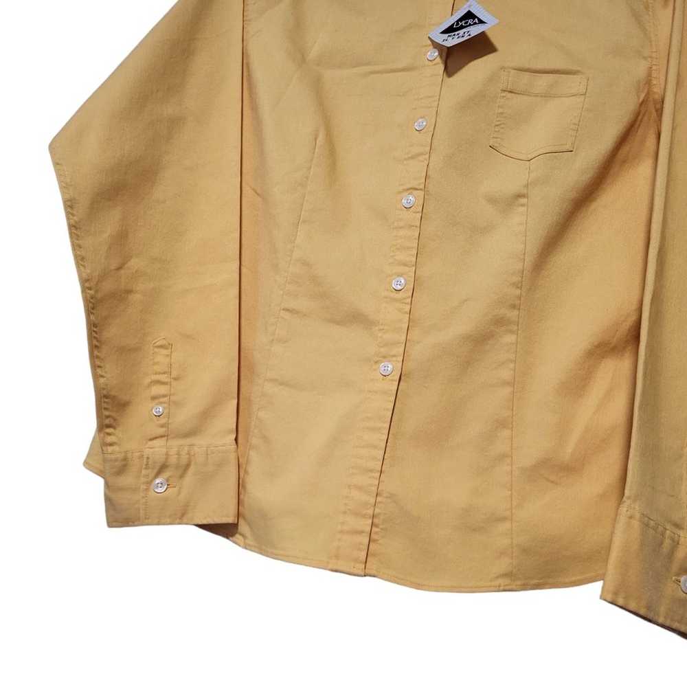 Vintage L.L.Bean Women's Chamois Shirt Yellow Tan… - image 3