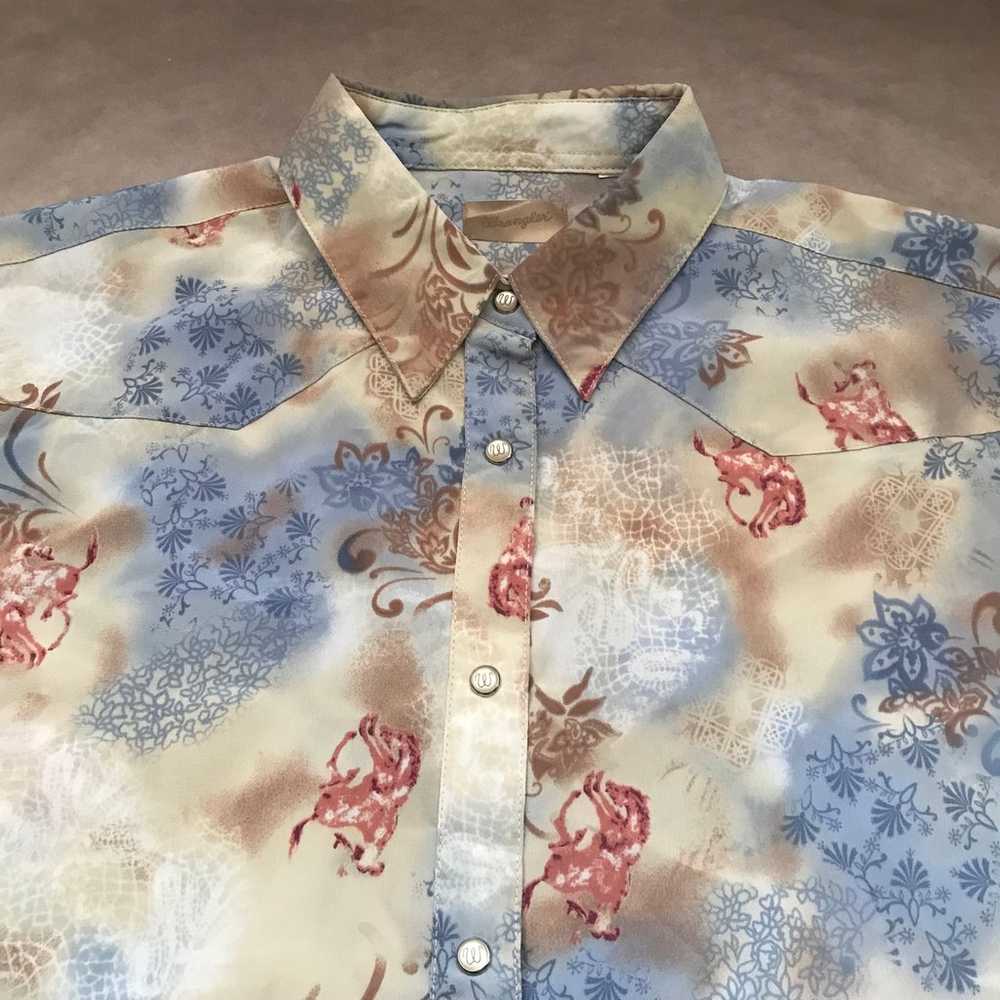 Wrangler Western Cowboy Rodeo Print Button Down S… - image 5