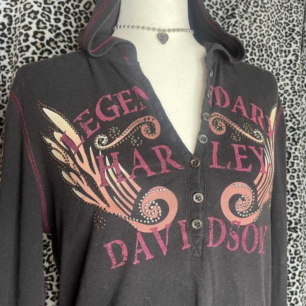 LEGENDARY HARLEY DAVIDSON LONG SLEEVE SHIRT/HOODIE - image 1