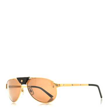 CARTIER Santos Dumont Aviator Sunglasses 130 Gold - image 1