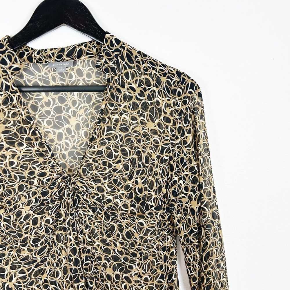 Vintage Ann Taylor Silk Long Sleeve Blouse Size 2 - image 2