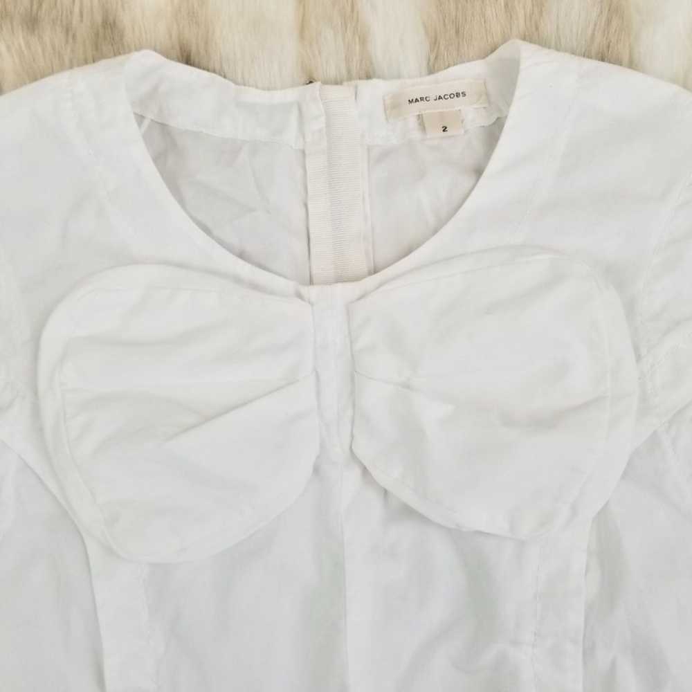 MARC JACOBS Peplum Bow Tie Top Sleeveless Preppy … - image 3