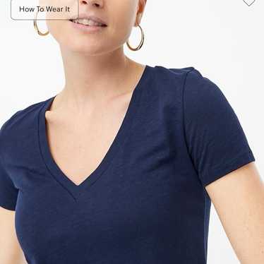 J. Crew Vintage Slub Cotton V Neck Tee