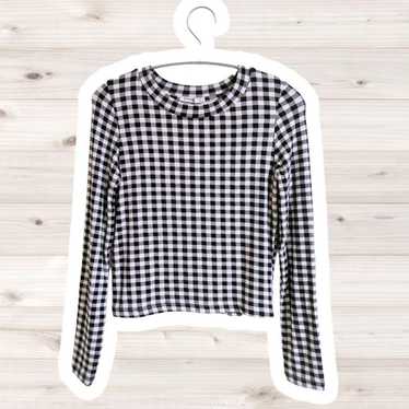 Stradivarius ❤️ Gingham Check Cut-Sleeve Shirt S … - image 1