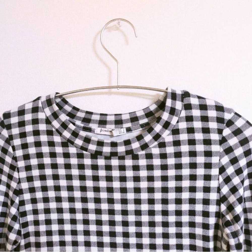 Stradivarius ❤️ Gingham Check Cut-Sleeve Shirt S … - image 3