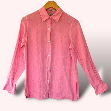 Vintage Women's Pink Faconnable LS Button Down To… - image 1