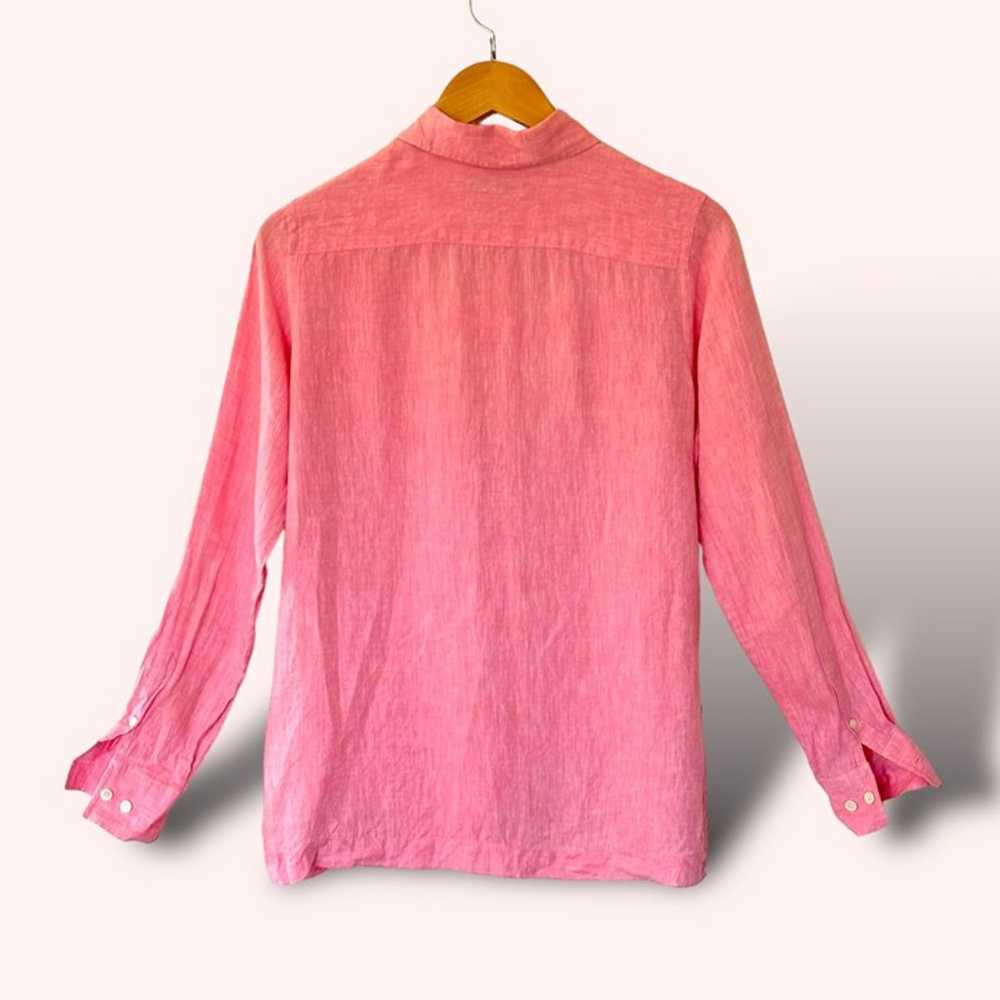 Vintage Women's Pink Faconnable LS Button Down To… - image 2