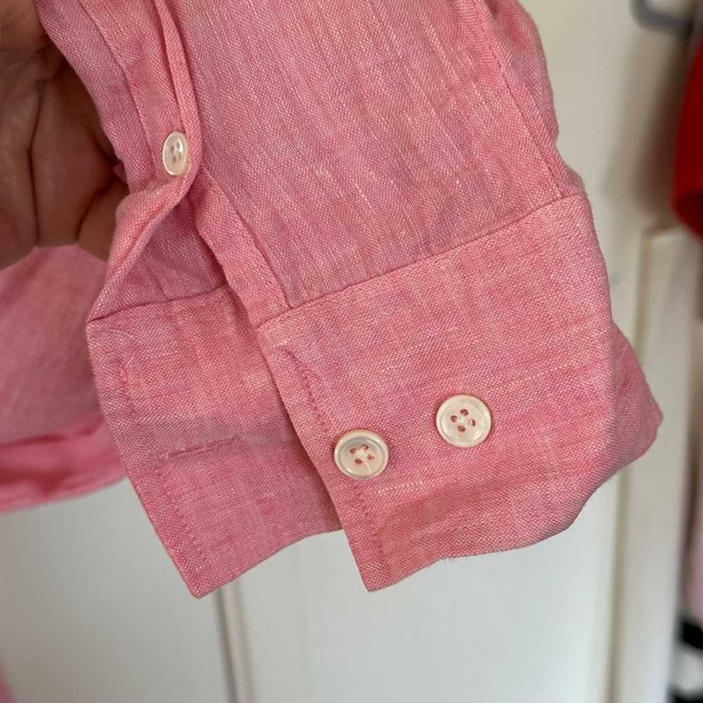 Vintage Women's Pink Faconnable LS Button Down To… - image 4