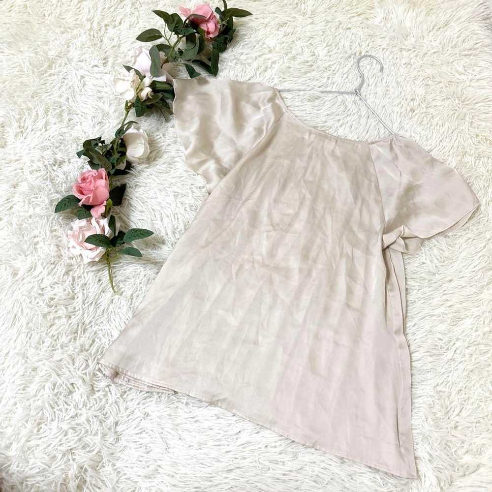 Cutie Blonde C.B Top Blouse Size M Light Beige - image 6