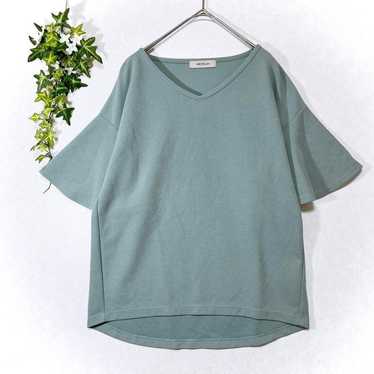 a962/Medium Flare Sleeve V-Neck Knit/Summer Knit/… - image 1