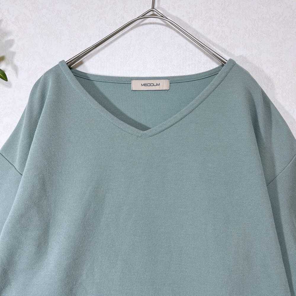 a962/Medium Flare Sleeve V-Neck Knit/Summer Knit/… - image 6