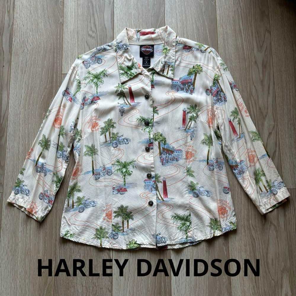 Harley Davidson Shirt Alohawaii Shirt - image 1