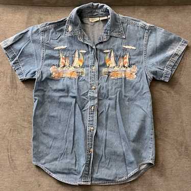 Vintage Cabin Creek Denim Button Up - image 1