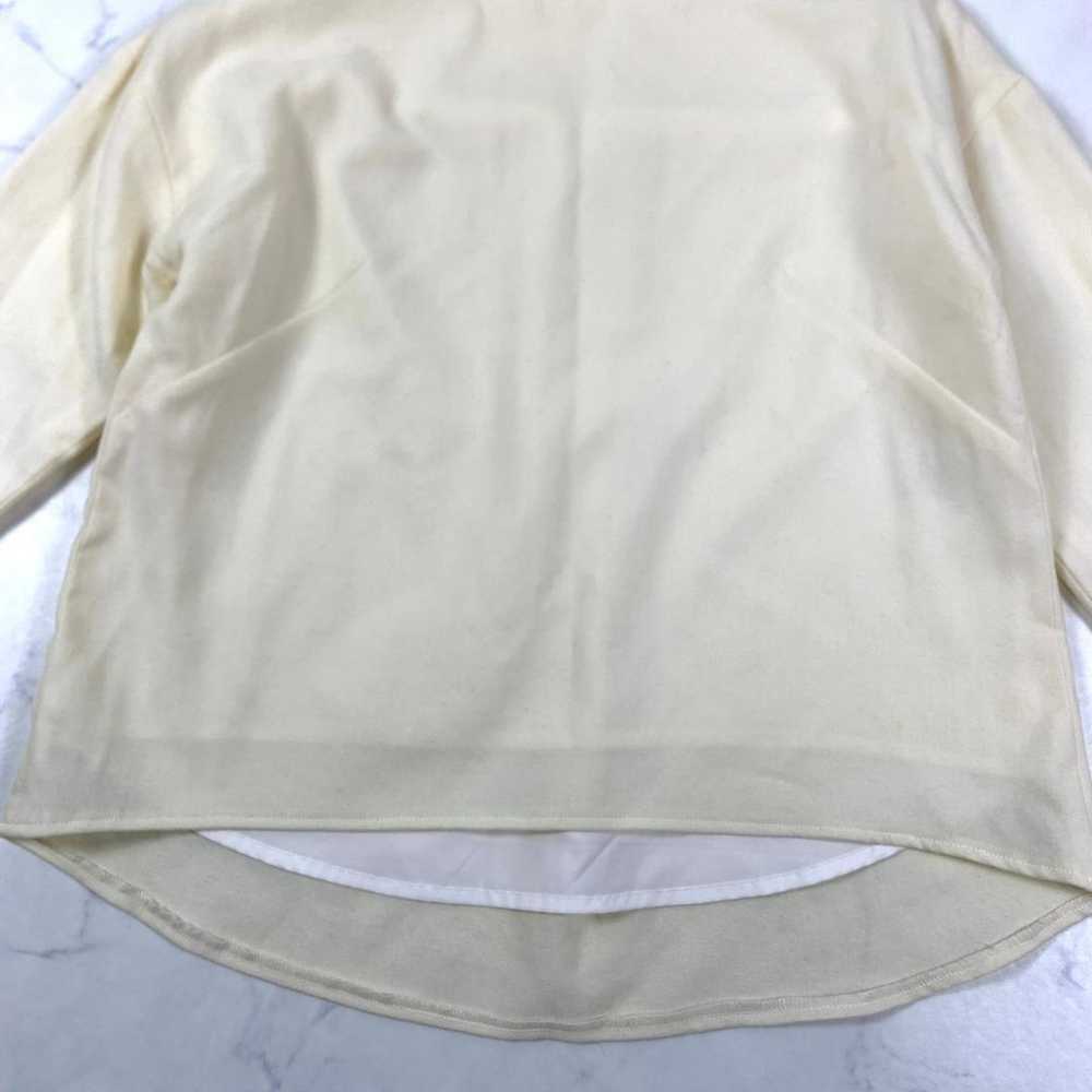 PLST Layered Pullover Wool Beige S C4626 - image 3