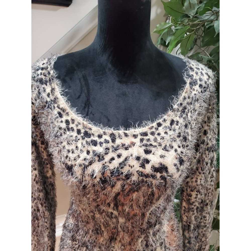 Other Arden B Abstract Lion Fuzzy Round Neck Long… - image 4