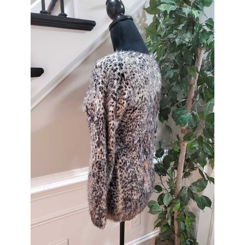 Other Arden B Abstract Lion Fuzzy Round Neck Long… - image 6