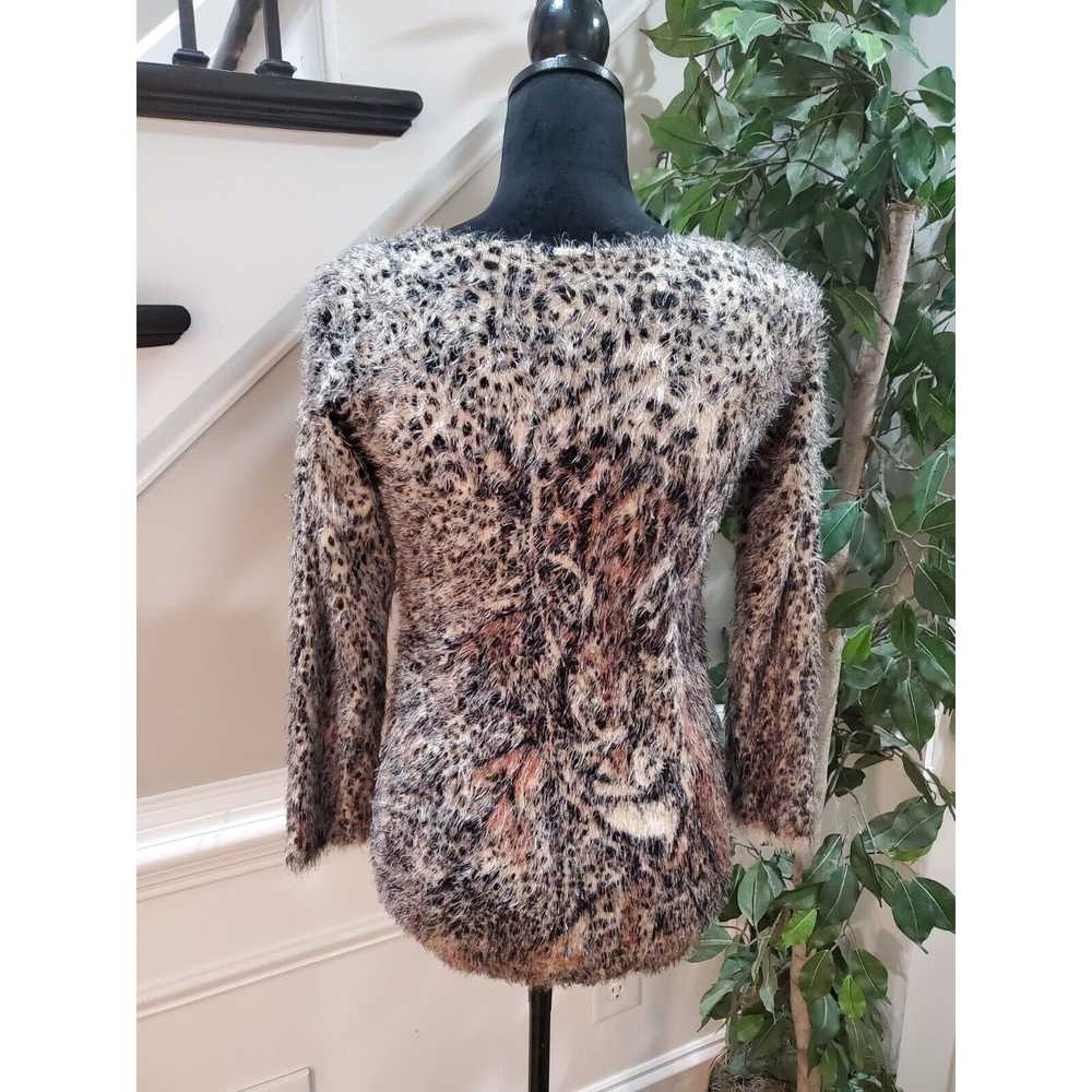 Other Arden B Abstract Lion Fuzzy Round Neck Long… - image 7