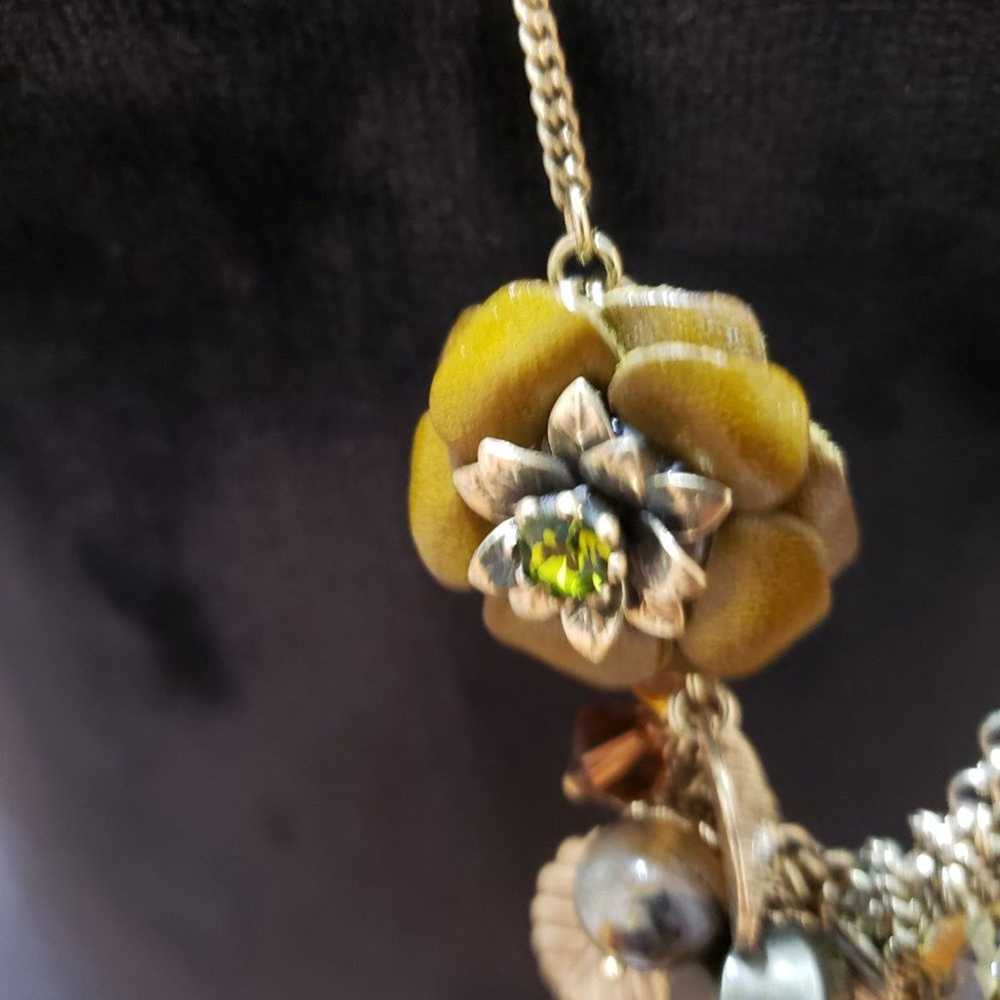 Other Bohm Fashion Gold Tone Flower Drop Pendant … - image 7