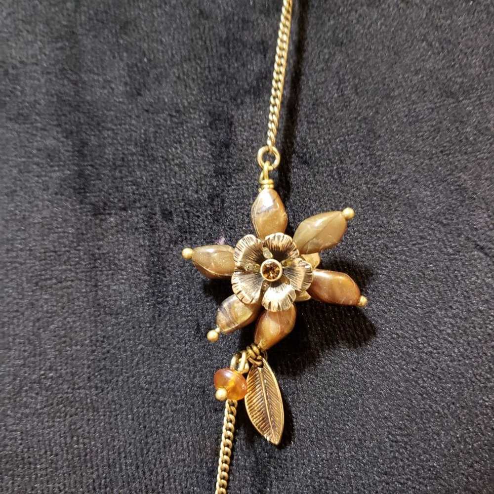 Other Bohm Fashion Gold Tone Flower Drop Pendant … - image 8