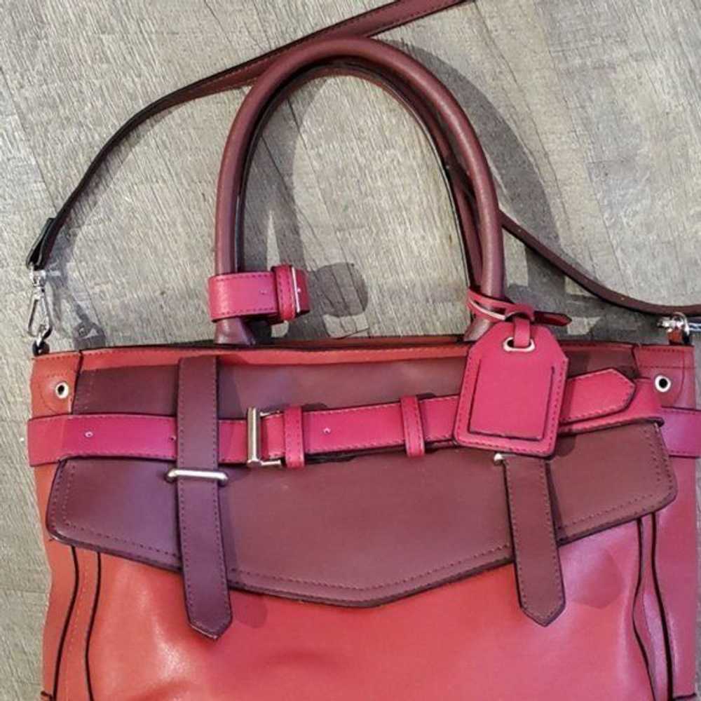 Reed Krakoff BAG Reed Krakoff Colorblock Red Shou… - image 2