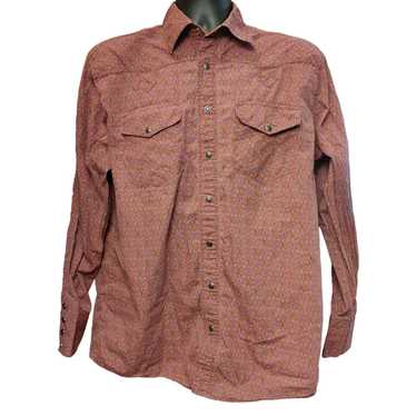 Cinch Cinch Men's Red Paisley Long Sleeve Button D