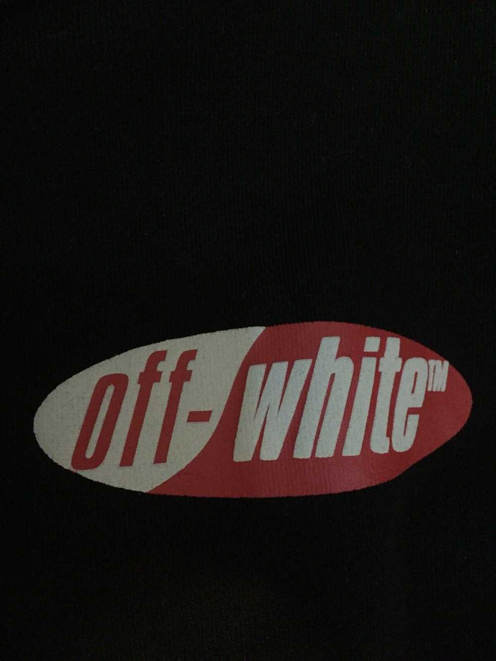 Off-White Off white diagonal split logo hoodie - image 3