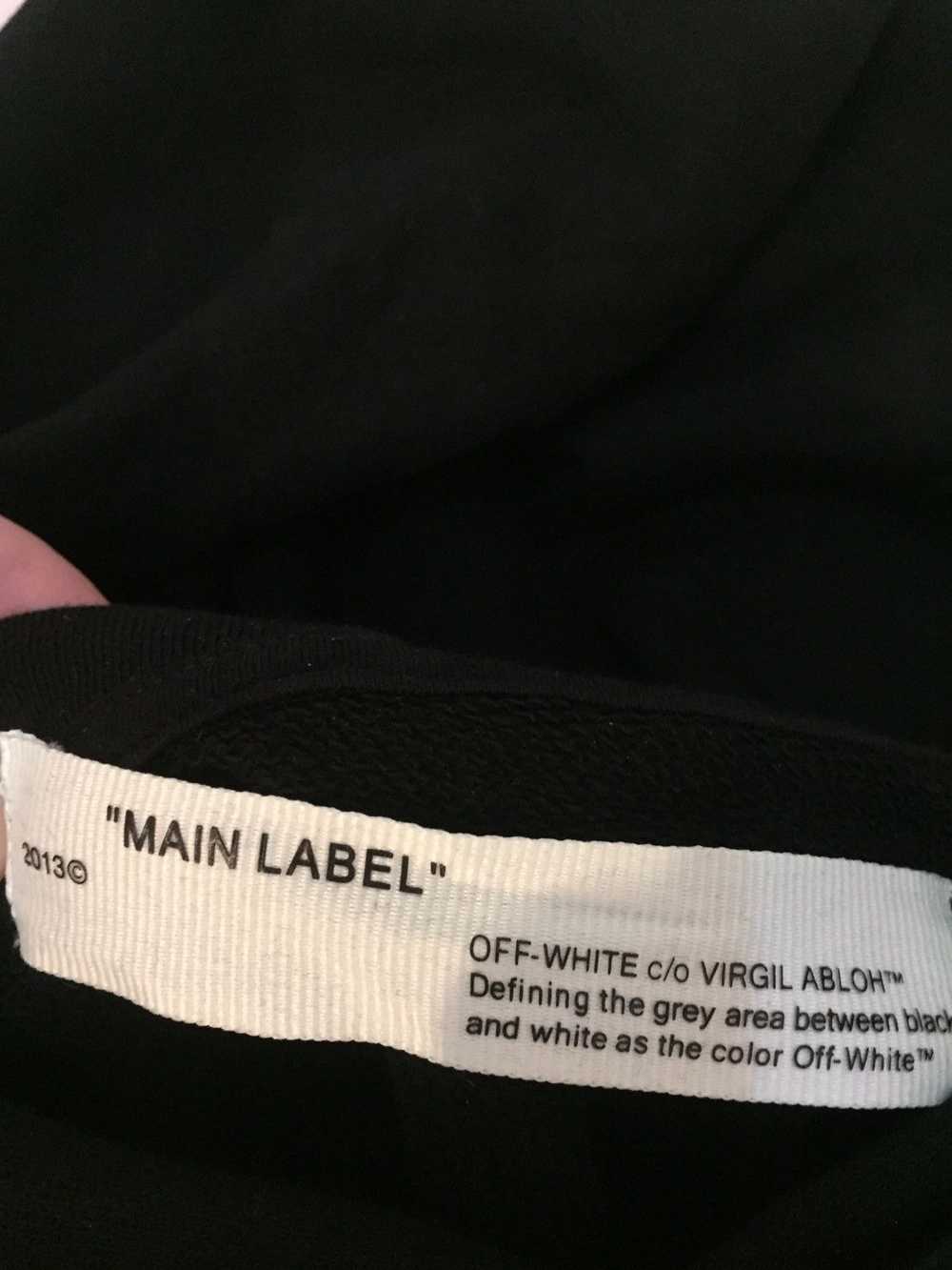 Off-White Off white diagonal split logo hoodie - image 5