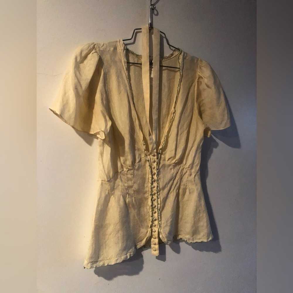 Vintage Chloe silk top low cut Buur toned with ne… - image 3