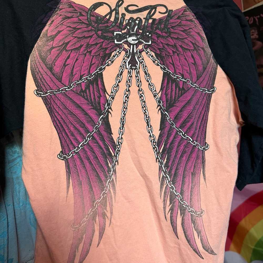 sinful wings graphic tshirt - image 4