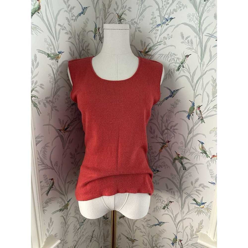 Vtg Chicos Design Linen/cotton Blend Sweater Tank… - image 1