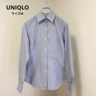 【UNIQLO】Long-sleeve shirt stripe blouse button-do… - image 1