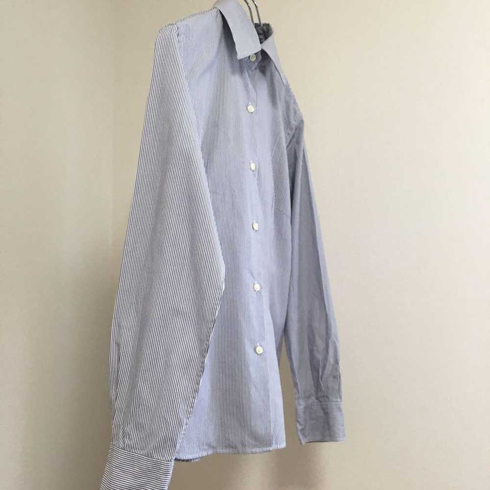 【UNIQLO】Long-sleeve shirt stripe blouse button-do… - image 2