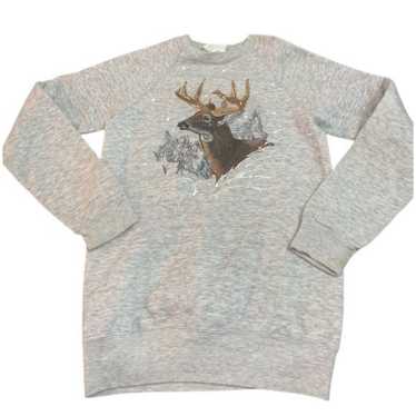 Vintage Deer Graphic Sweatshirt - image 1